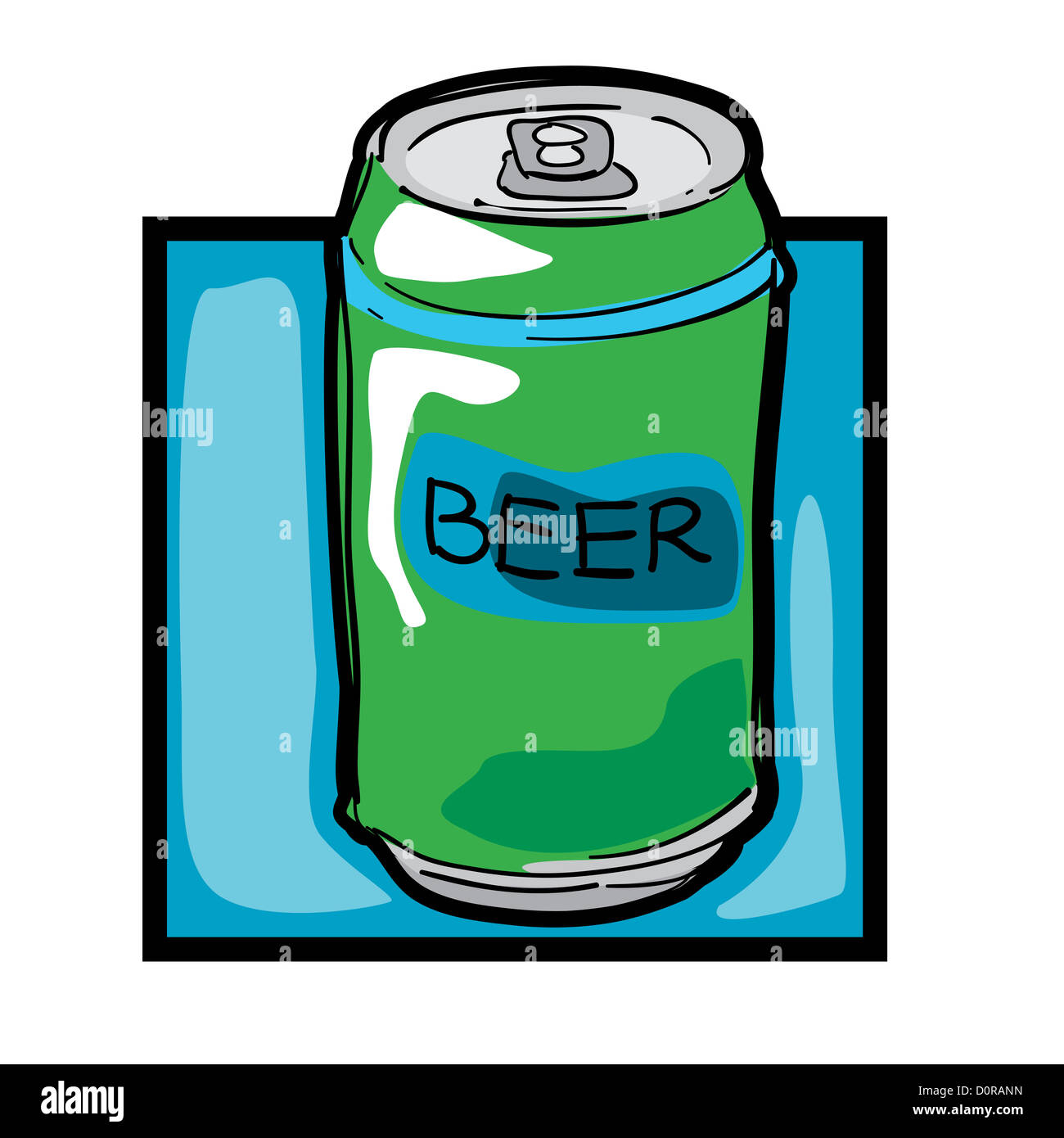 La bière peut clip art Banque D'Images