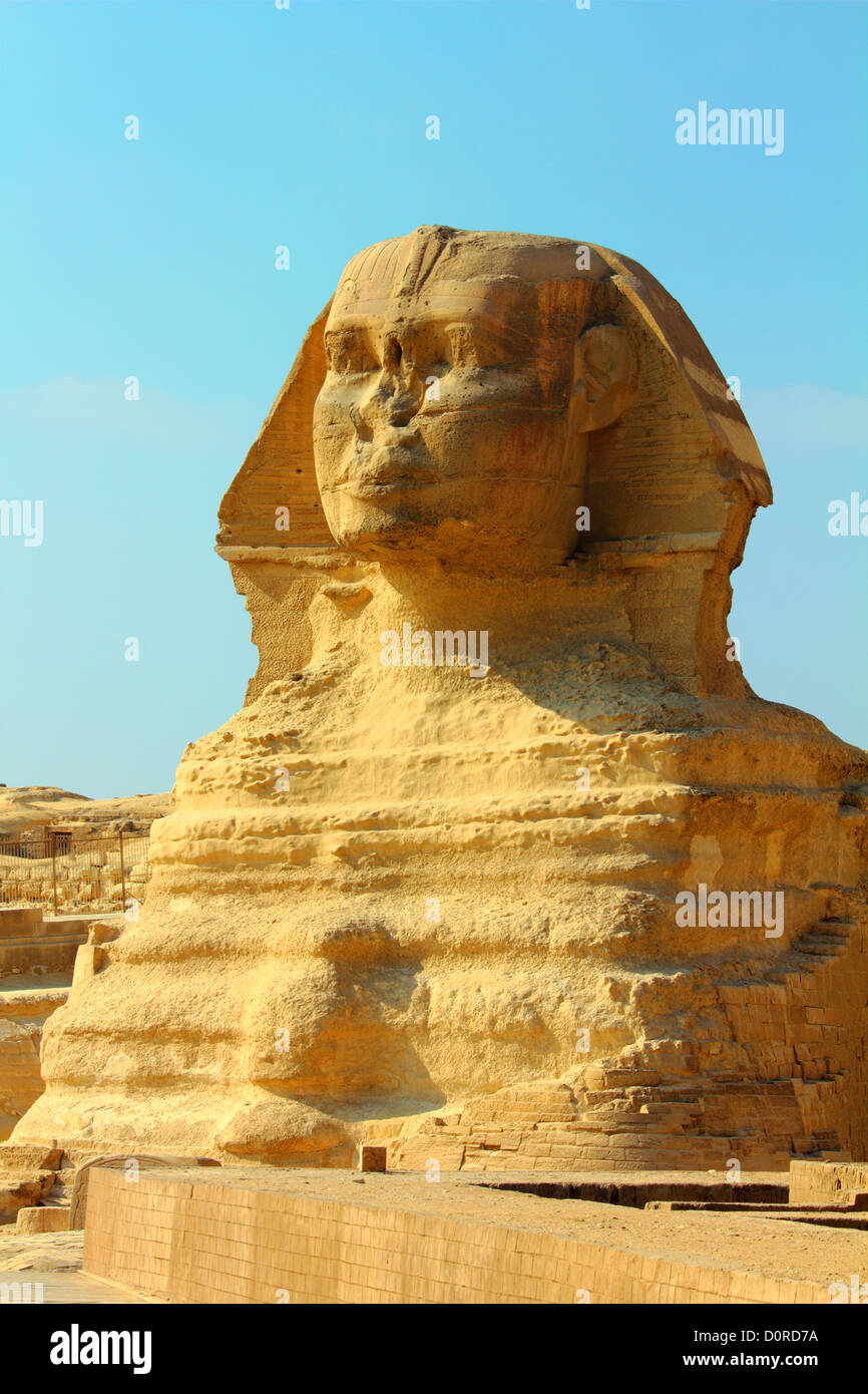 Sphinx de Gizeh Égypte célèbre Banque D'Images