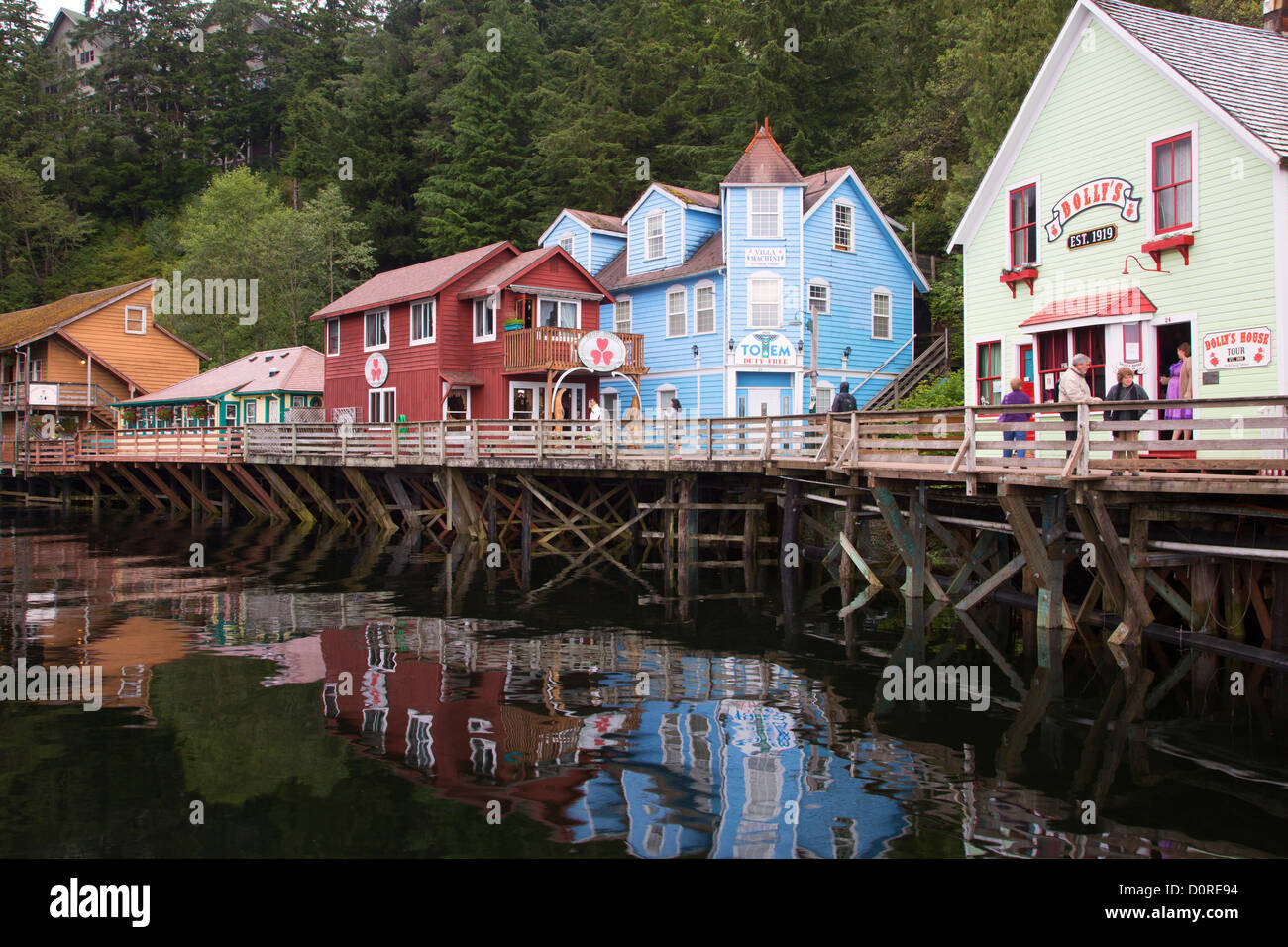 Creek Street, Ketchikan, Alaska Banque D'Images