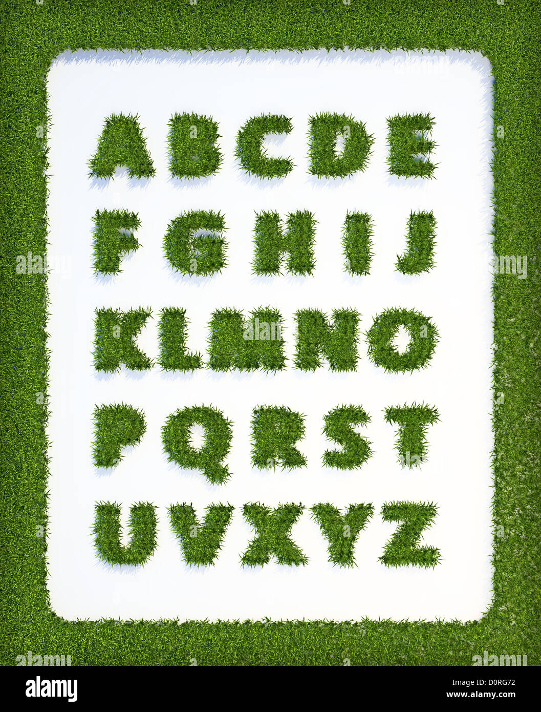 Alphabet de l’herbe Banque D'Images