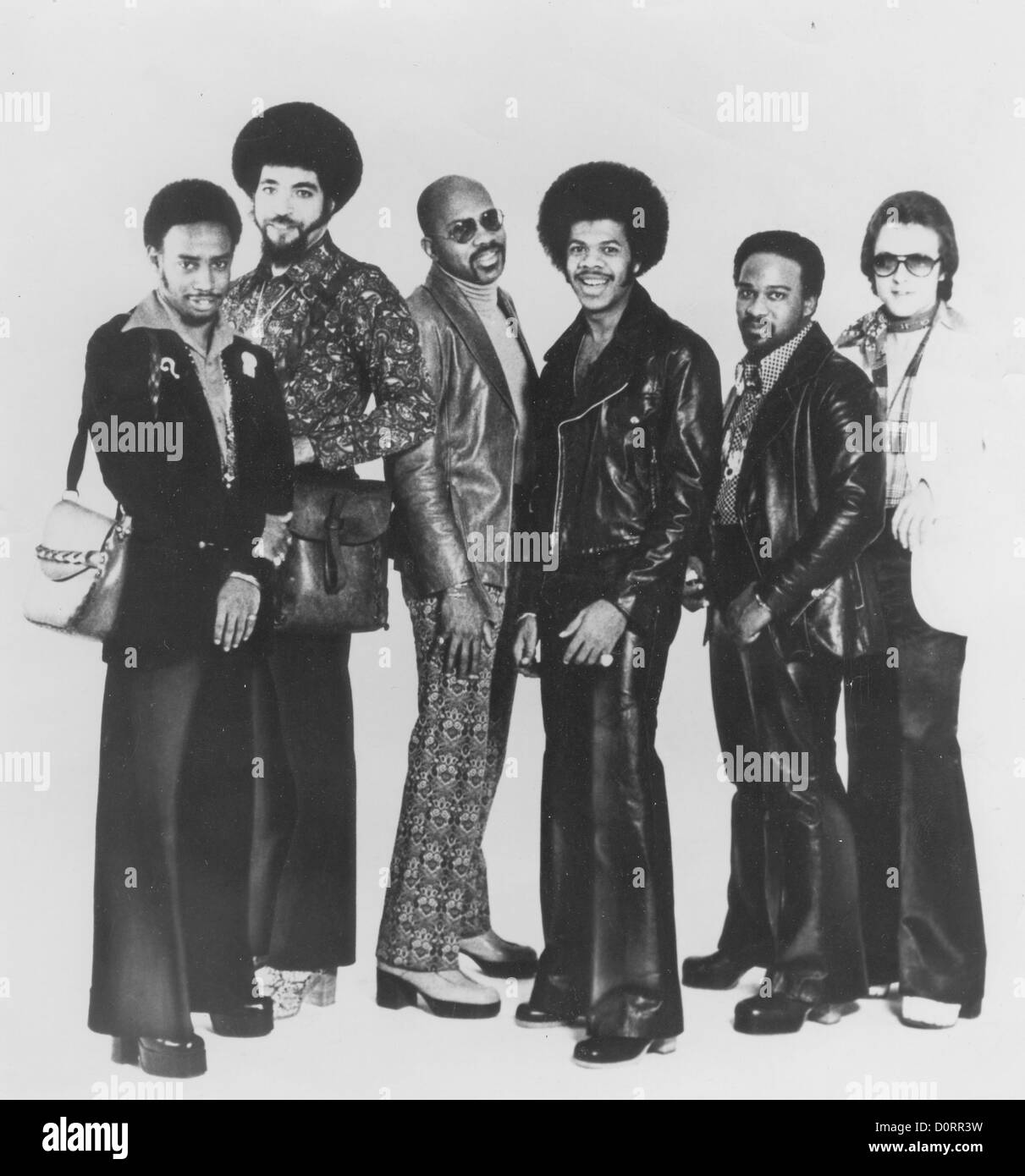 JIMMY CASTOR BUNCH photo promotionnelle d'entre nous à propos du groupe de musique funk 1972 avec roue de troisième à partir de la droite Banque D'Images