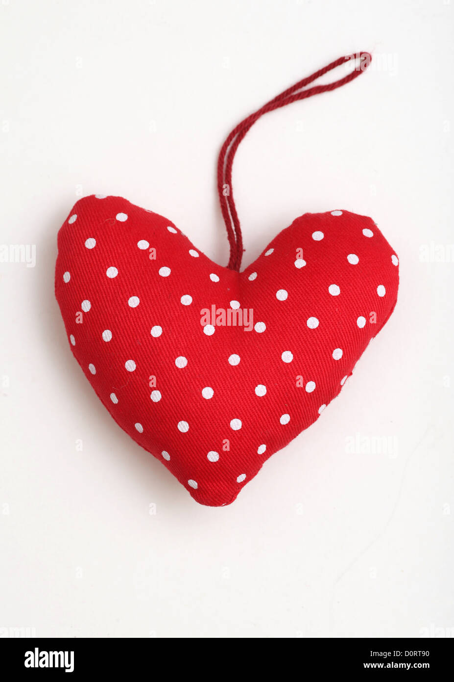 Coton en forme de coeur de décorations de Noël. Banque D'Images