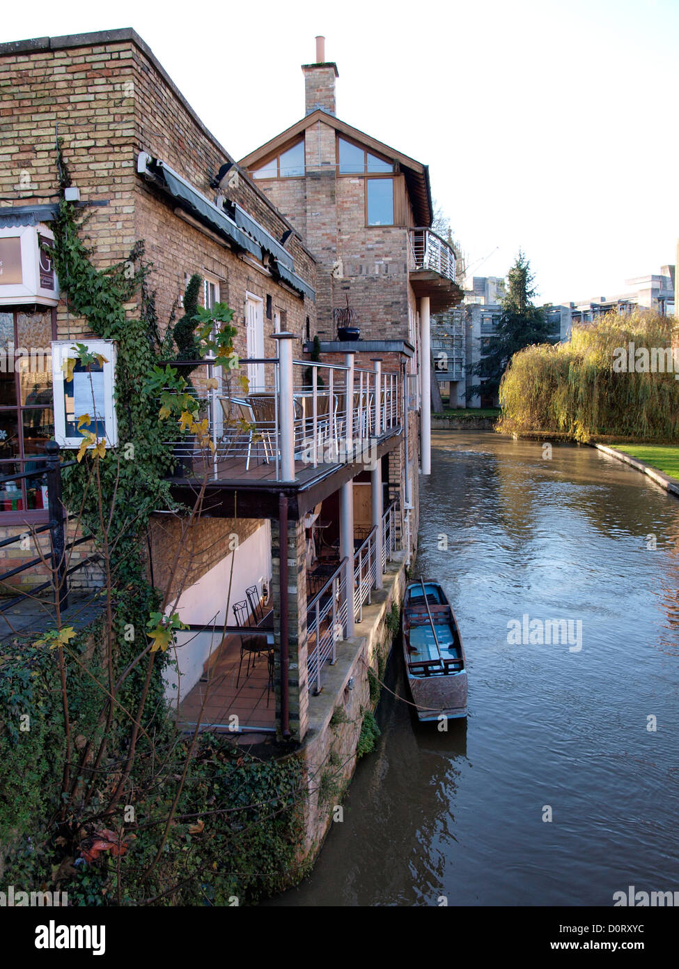 Le restaurant Riverside, Cambridge, Royaume-Uni Banque D'Images