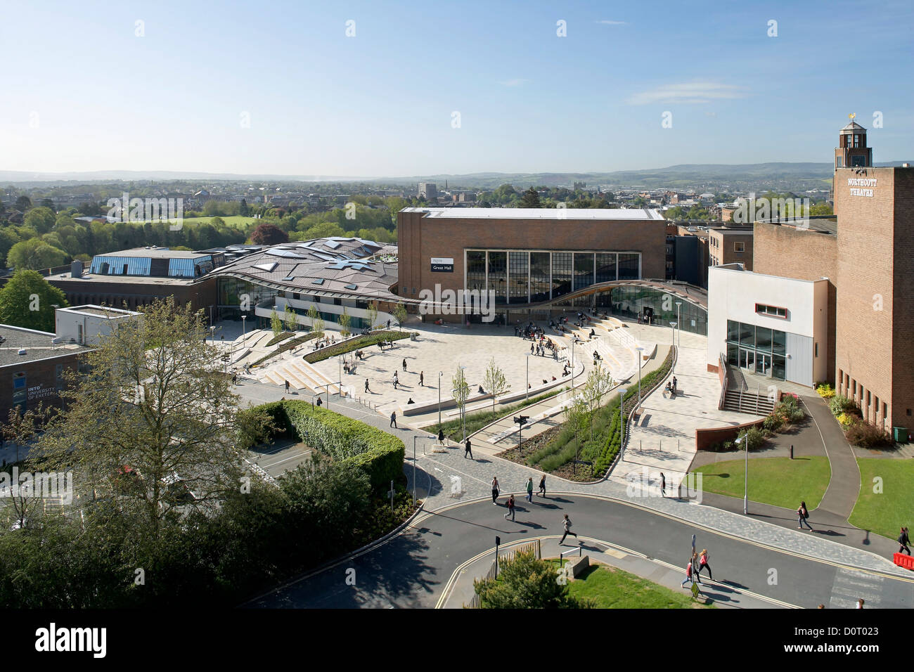 Forum de l'Université d'Exeter, Exeter, Royaume-Uni. Architecte : Wilkinson Eyre Architects, 2012. General view of campus Banque D'Images