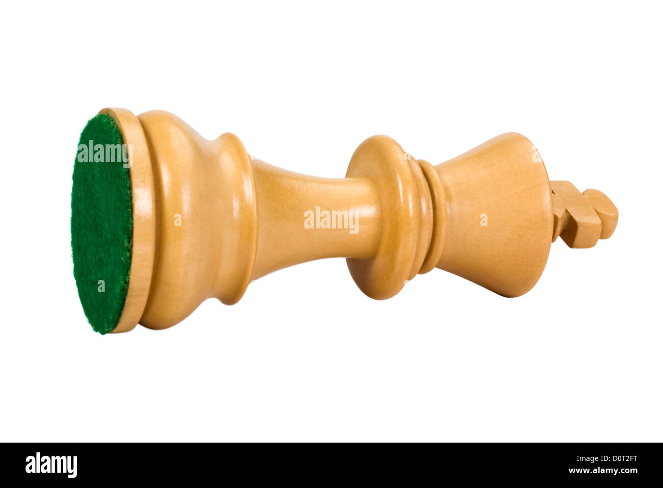 Close-up of a fallen king chess piece Banque D'Images