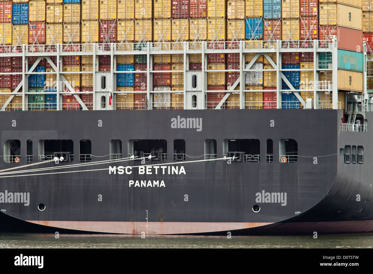 Porte-conteneurs, Le Havre, France, navire, conteneur, transport Banque D'Images