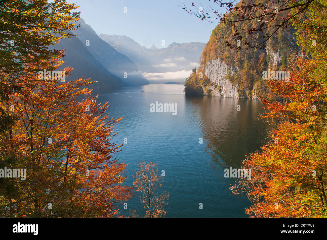 Berchtesgaden Berchtesgaden, pays, parc national, de l'eau, lac, Königsee, Automne, couleurs, Berlin, Allemagne, pe Banque D'Images