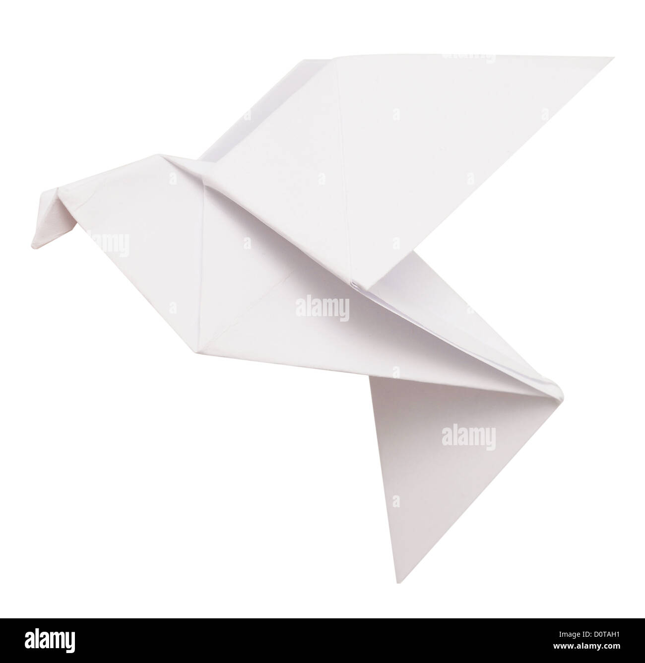 L'origami dove isolated on white Banque D'Images
