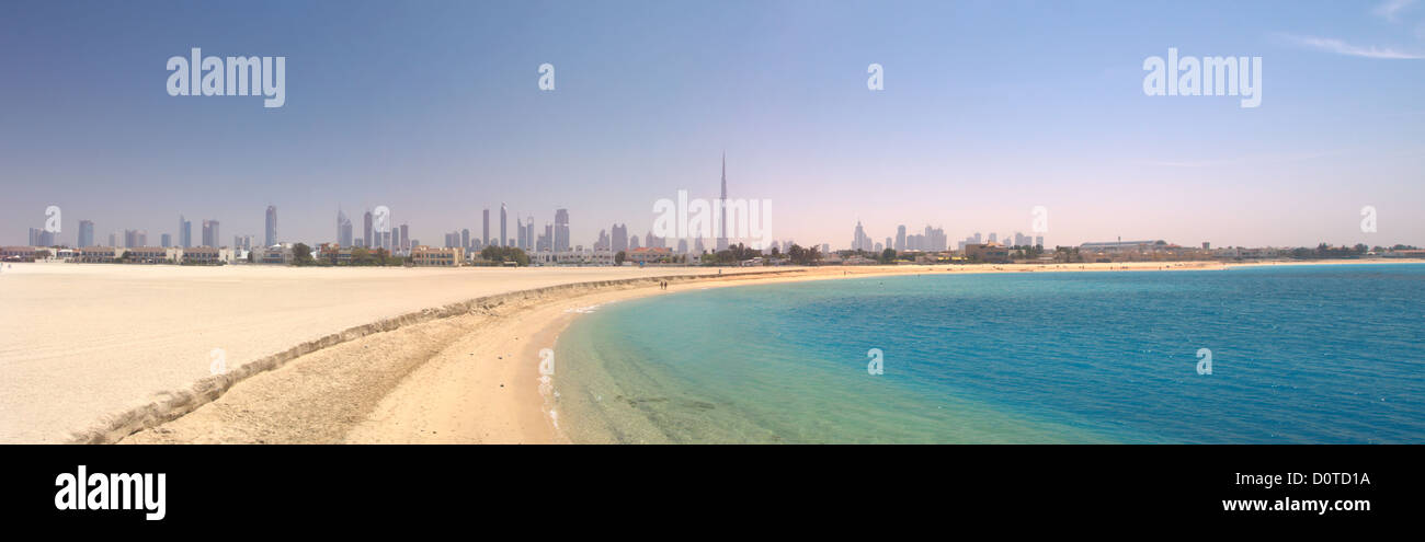 plage de Dubaï Banque D'Images
