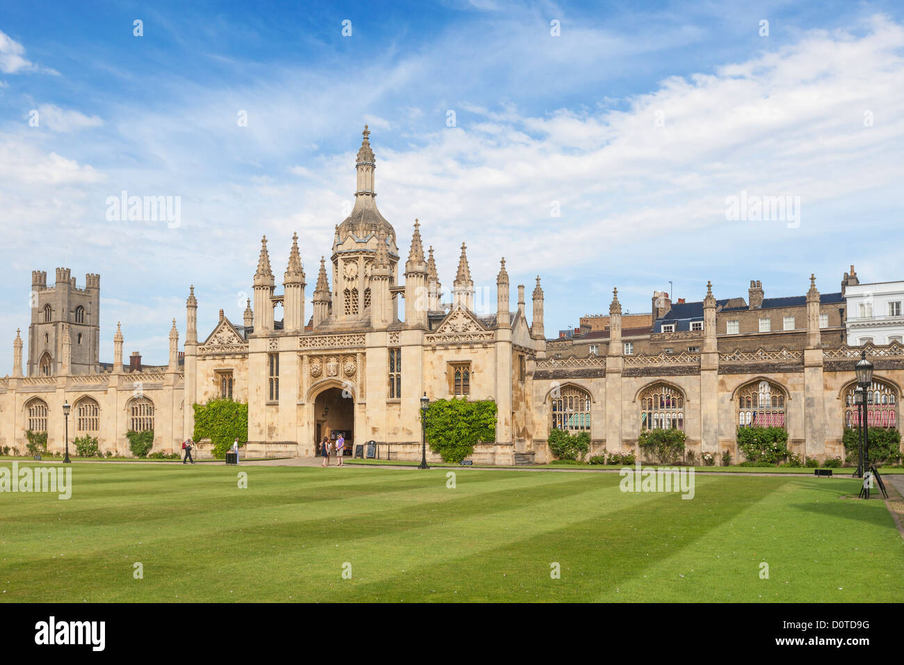 King's College d'entrée du point de vue de l'avant cour, Cambridge, Angleterre Banque D'Images