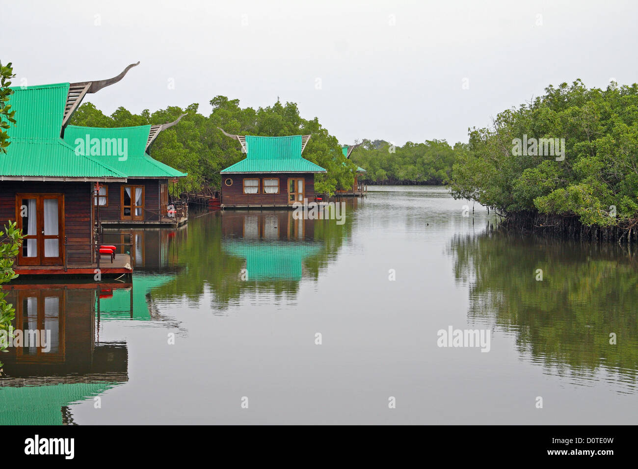 Mandina resort Lodges, la Gambie, Afrique de l'Ouest Banque D'Images