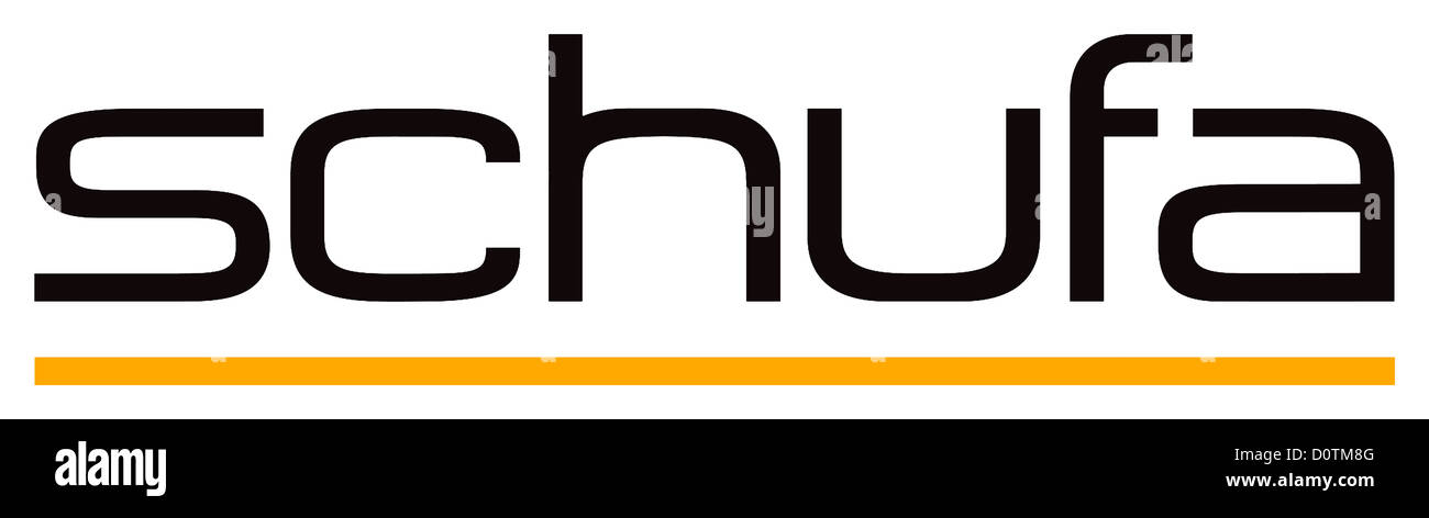 Logo de l'agence d'enquête de crédit allemand Schufa avec siège à Wiesbaden. Banque D'Images