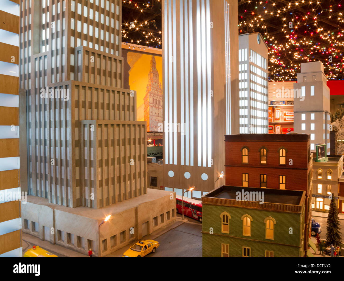 Maison de vacances annuel Petit Train afficher, de transit Museum, Grand Central Terminal, NEW YORK Banque D'Images