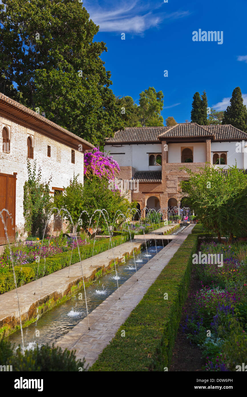 Palais de l'Alhambra à Grenade Espagne Banque D'Images