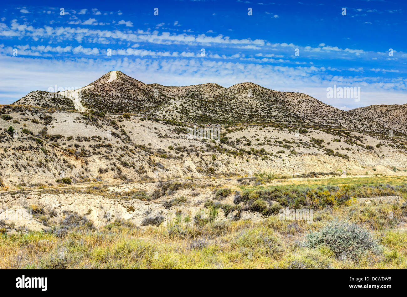 Paysage désertique - Mongeros, Aragon, Espagne Banque D'Images