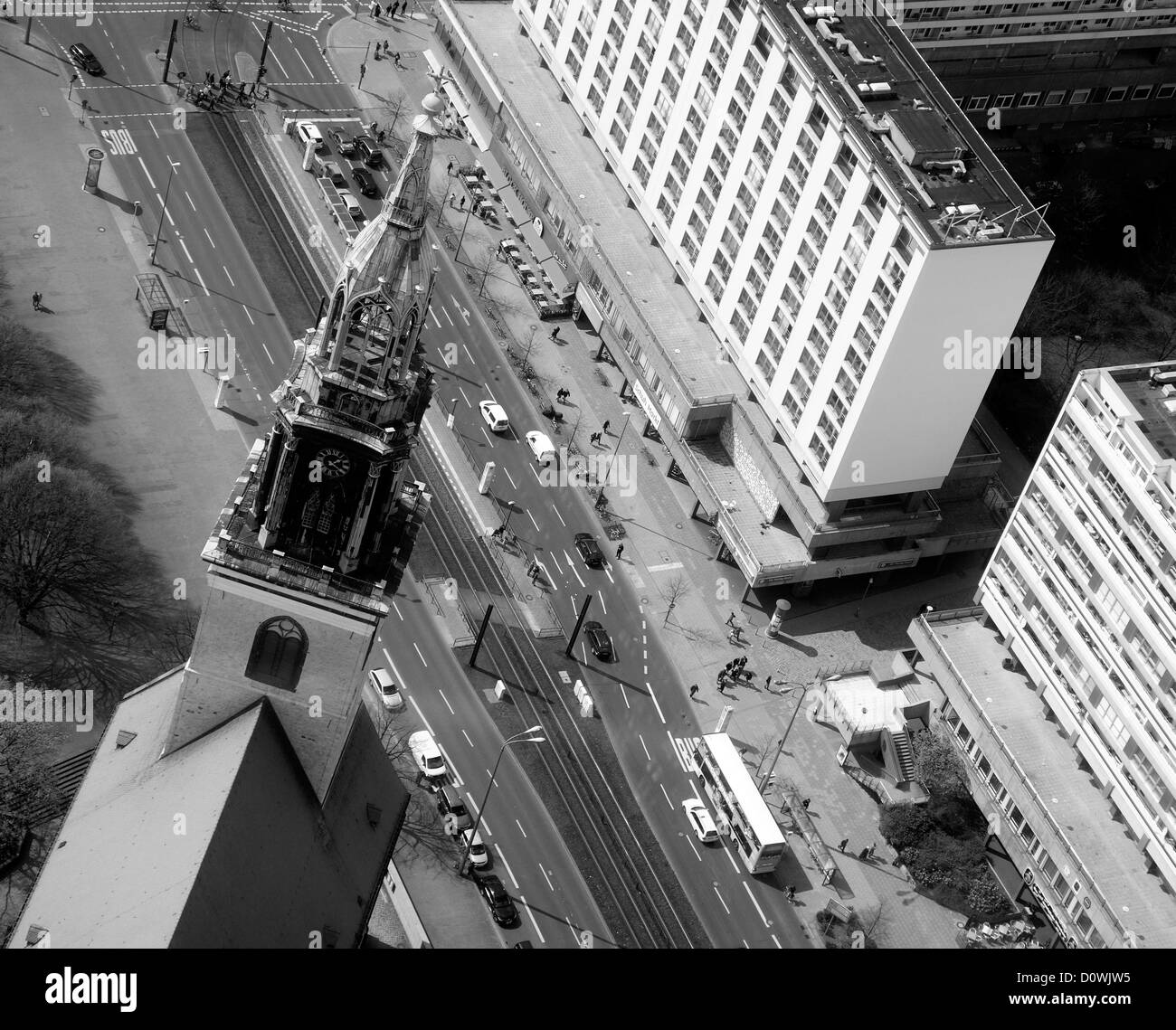 Vue depuis la tour de télévision de Berlin Banque D'Images