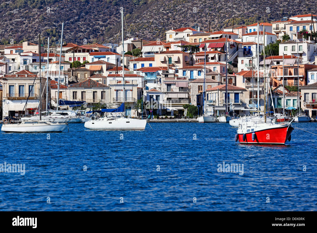 Dans l'île de Poros, Grèce golfe de Saros Banque D'Images