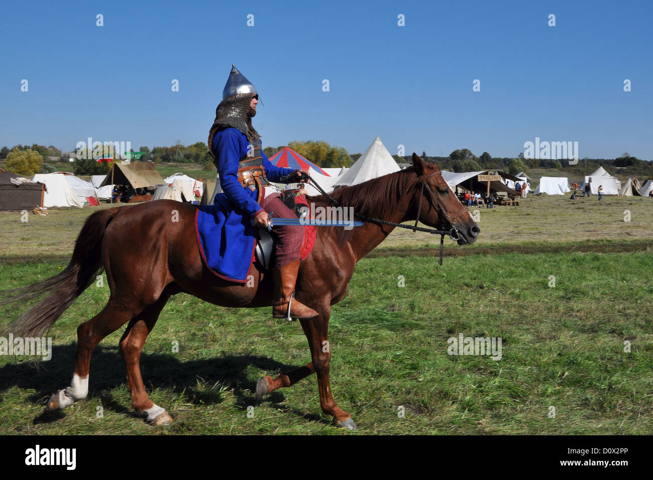 Guerrier à cheval Banque D'Images