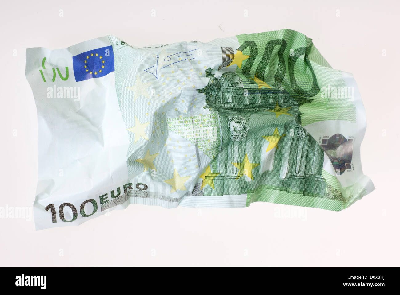 Berlin, Allemagne, froissé 100-euro note Banque D'Images