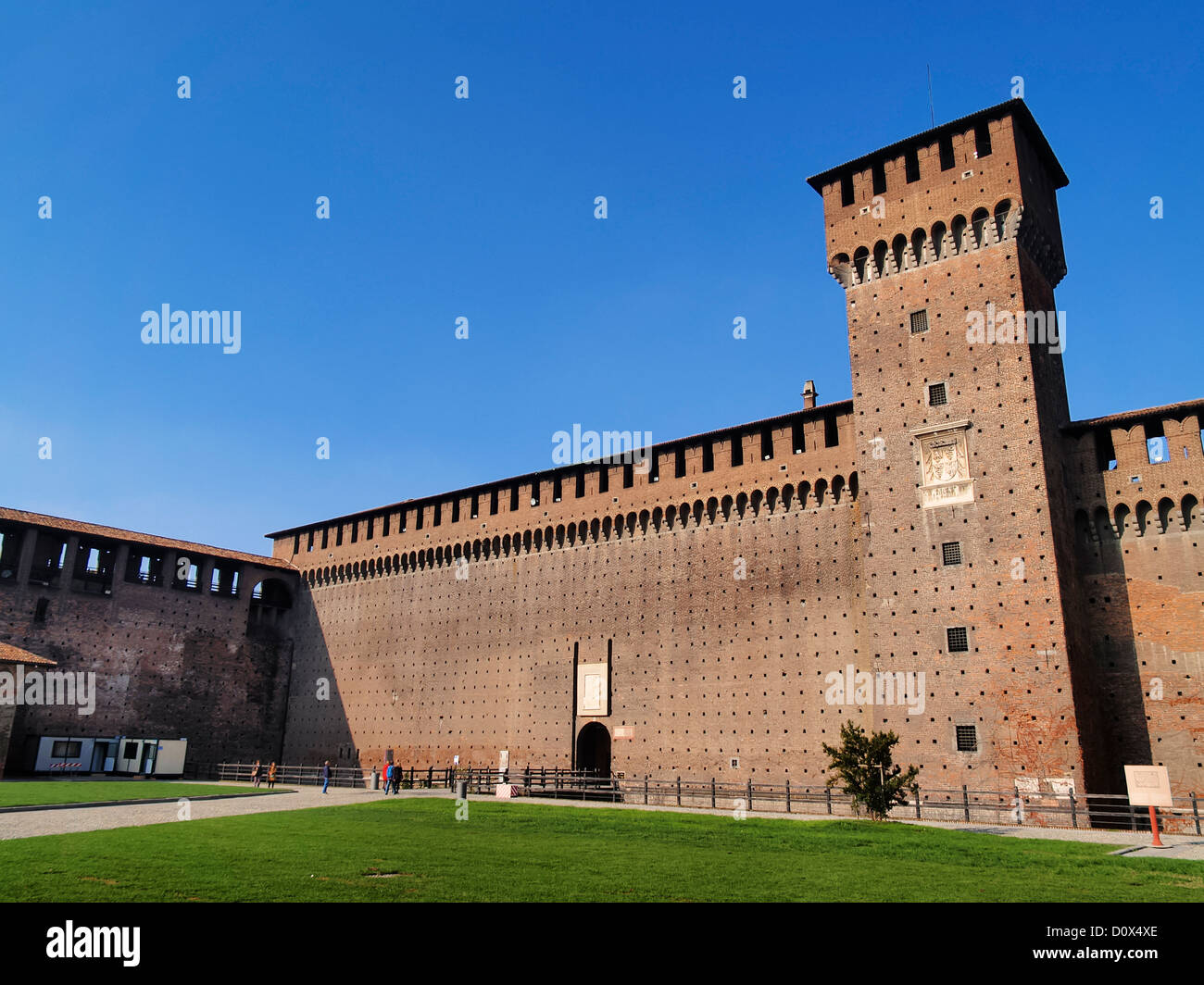 Le Castello Sforzesco, Milan, Lombardie, Italie Banque D'Images