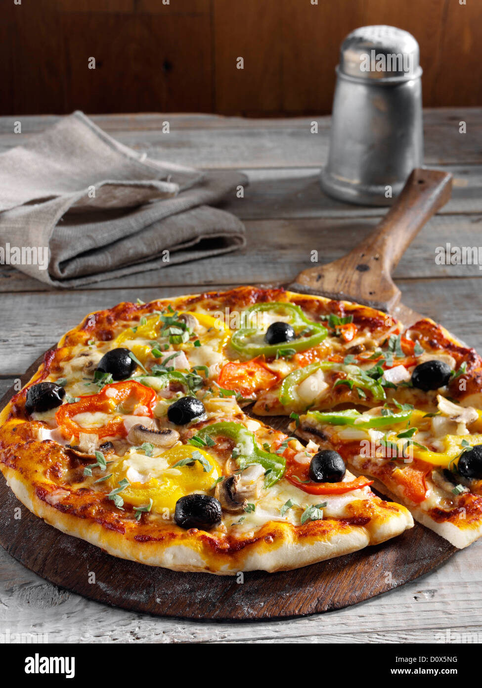 Pizza végétarienne Banque D'Images