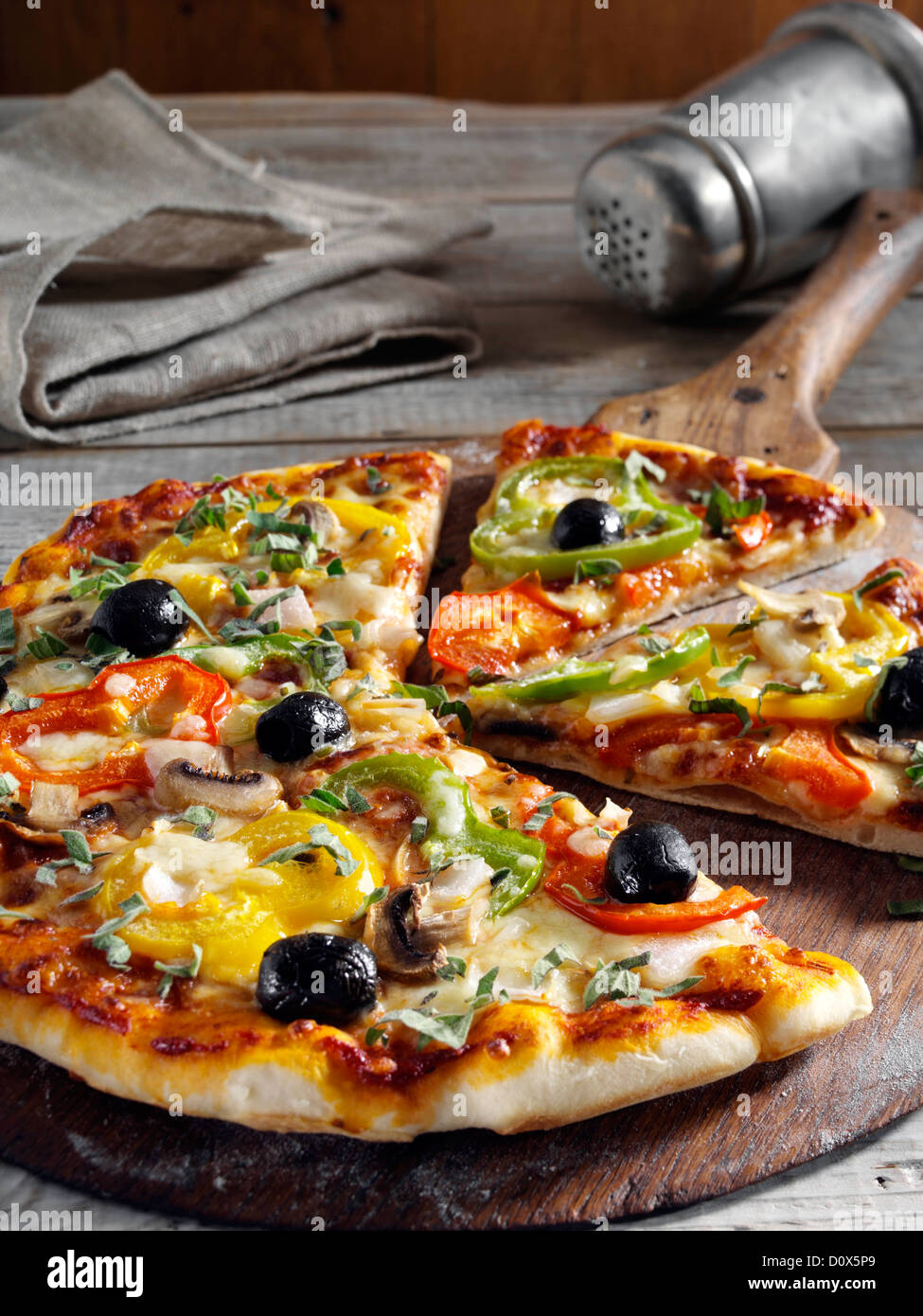 Pizza végétarienne Banque D'Images