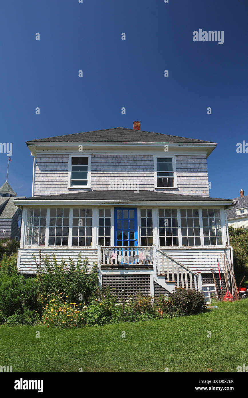 Une maison sur l'île de Mohegan, Maine Banque D'Images
