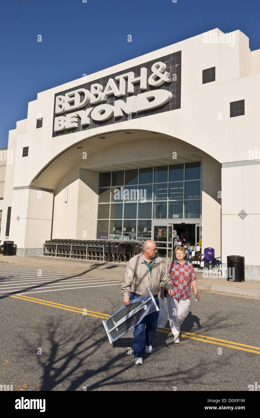 Bed Bath & Beyond boutique au centre commercial dans la région de Maryland, USA Banque D'Images