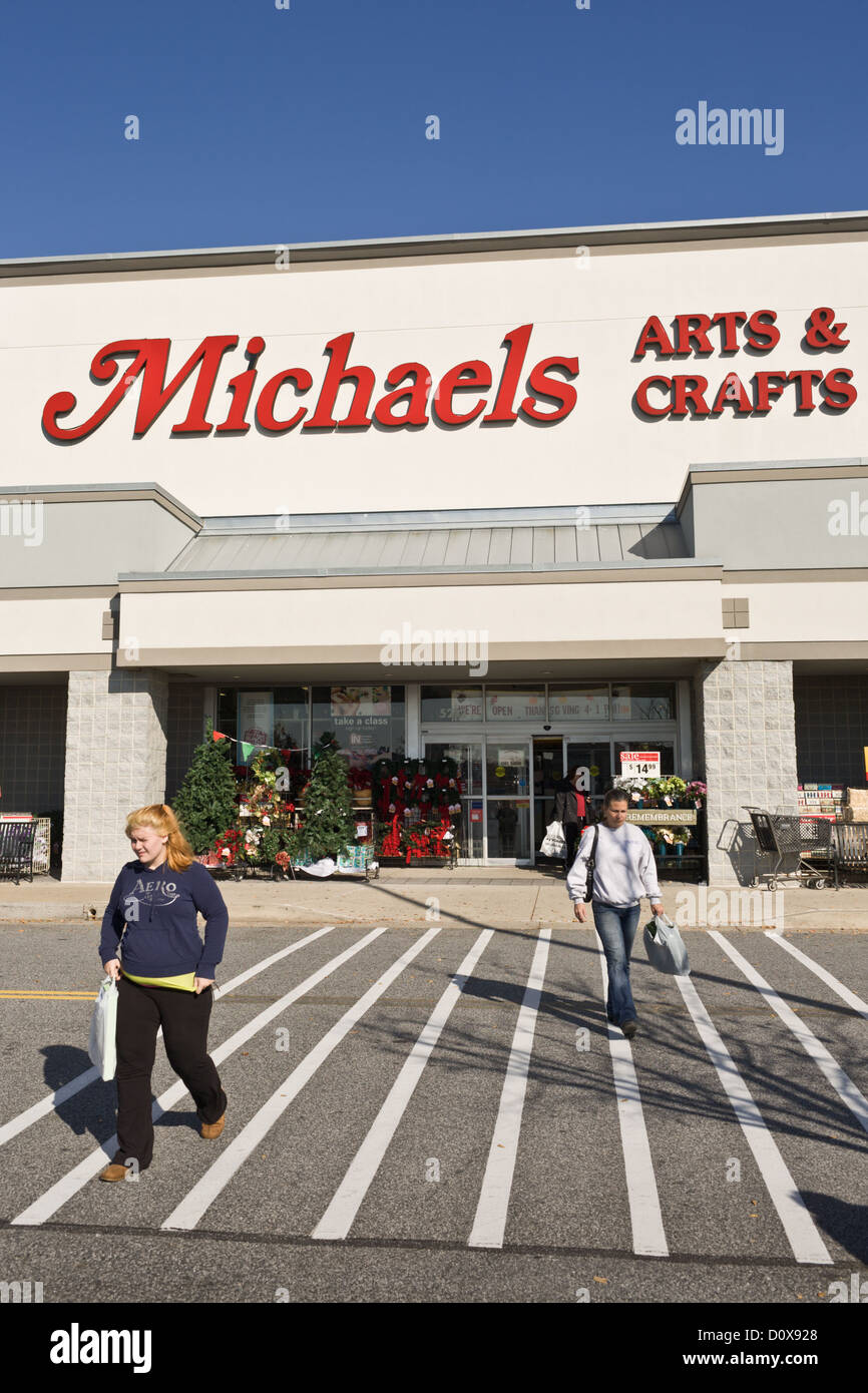 Michaels Arts et Métiers, à un centre commercial dans le Maryland, USA Banque D'Images