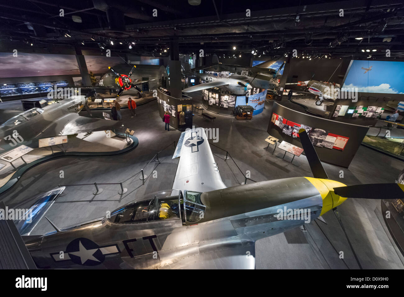 Dans l'aéronef de la Seconde Guerre mondiale, Galerie Le Musée de l'aviation, Seattle, Washington, USA Banque D'Images