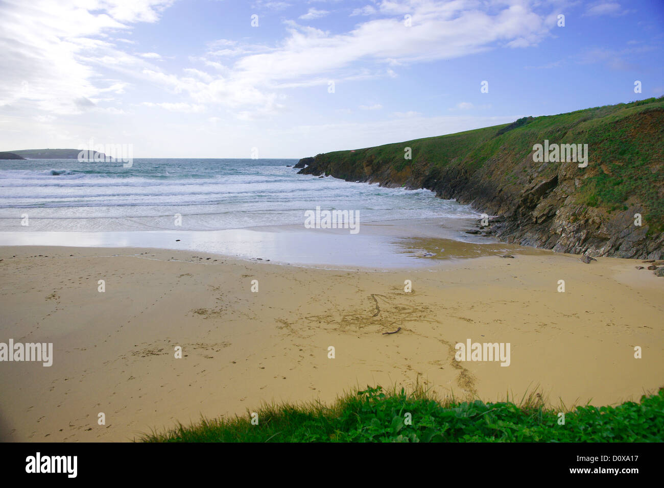 L'une des sept plages de la côte de St Merryn, Cornwall. Banque D'Images