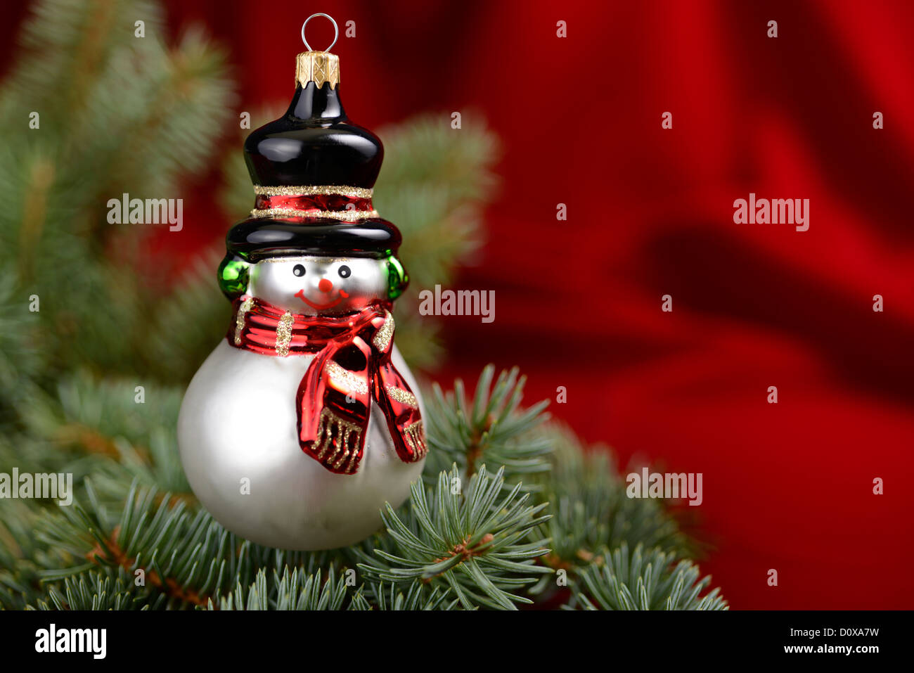 Ornement de Noël, Bonhomme de neige Banque D'Images