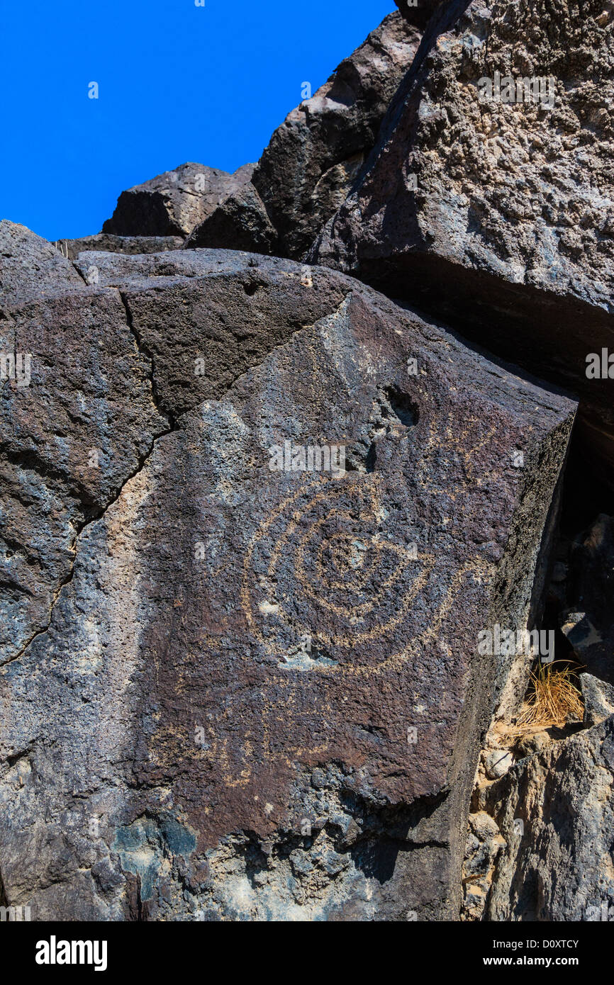 Petroglyph, rock, dessin National Monument Banque D'Images