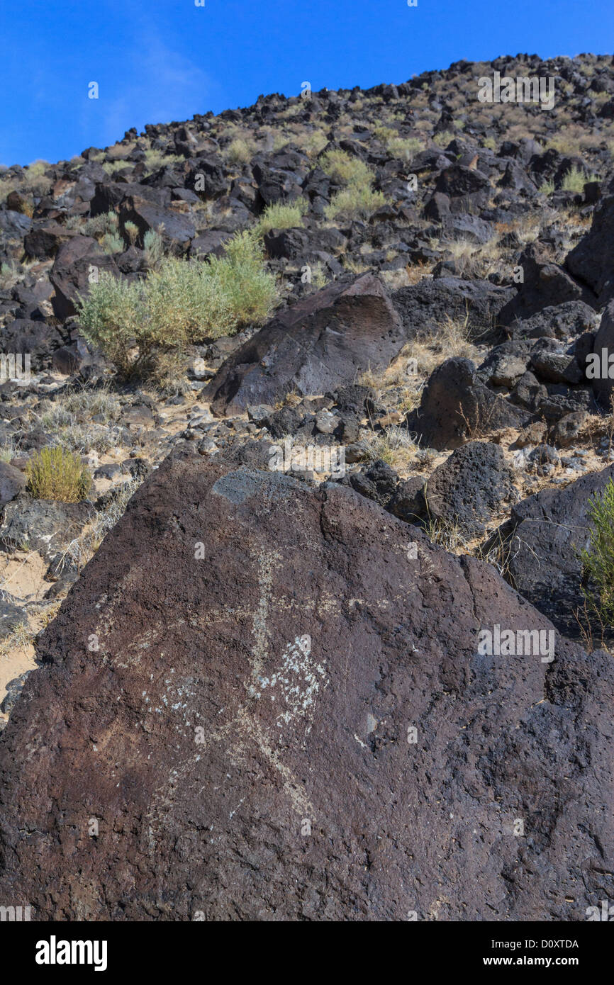 Petroglyph, rock, dessin National Monument Banque D'Images