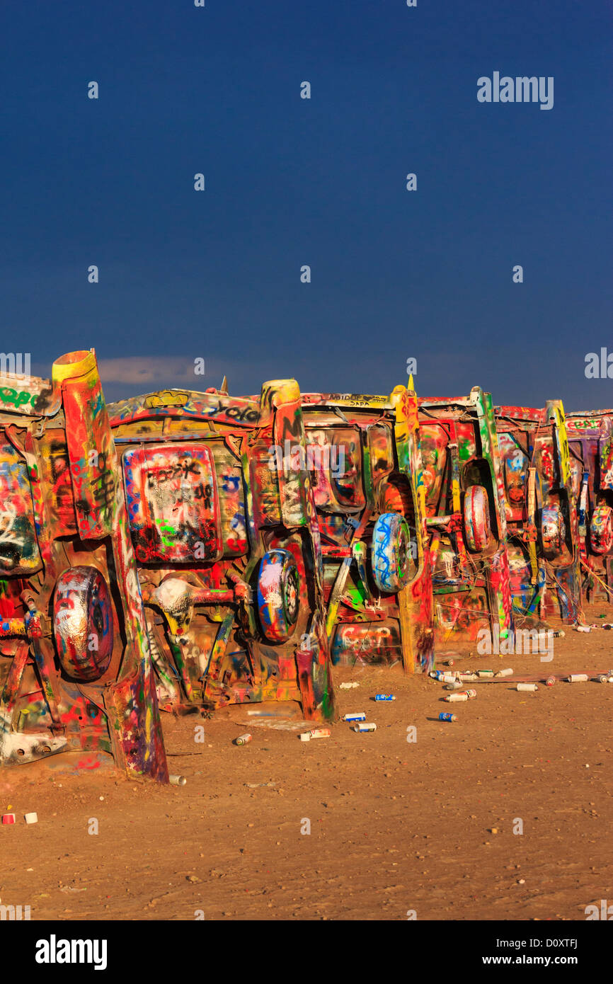 Le Cadillac Ranch à Amarillo Banque D'Images