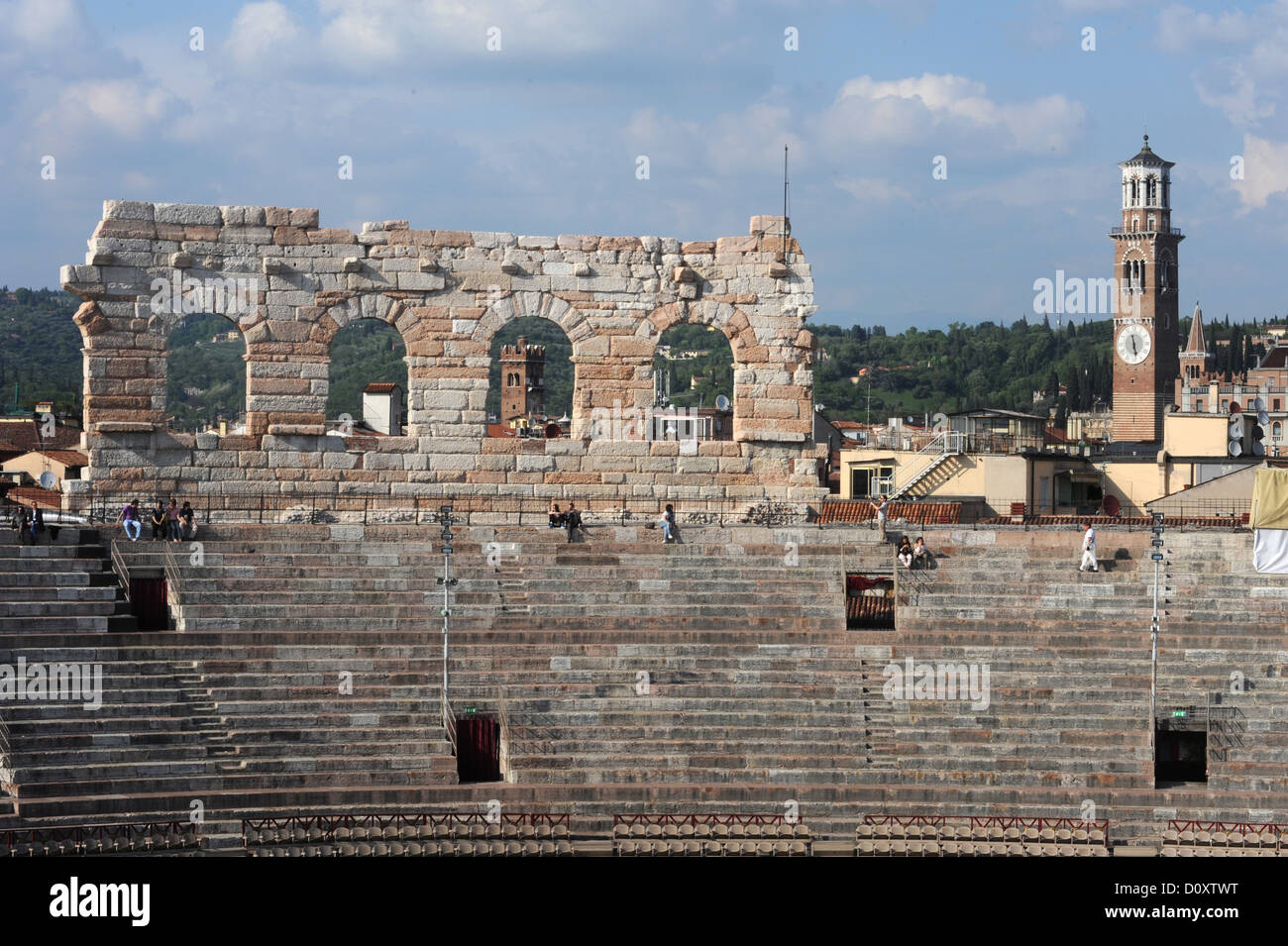 L'Italie, l'Europe, la Vénétie, Vérone, amphithéâtre, l'Unesco, patrimoine culturel mondial, arena, romaine, de la culture, de l'église Banque D'Images