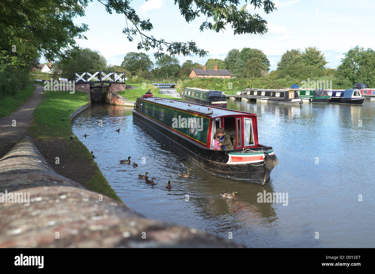 Grand classique sur le Canal de Stratford à Kingswood Junction, Lapworth, Warwickshire, Angleterre Banque D'Images