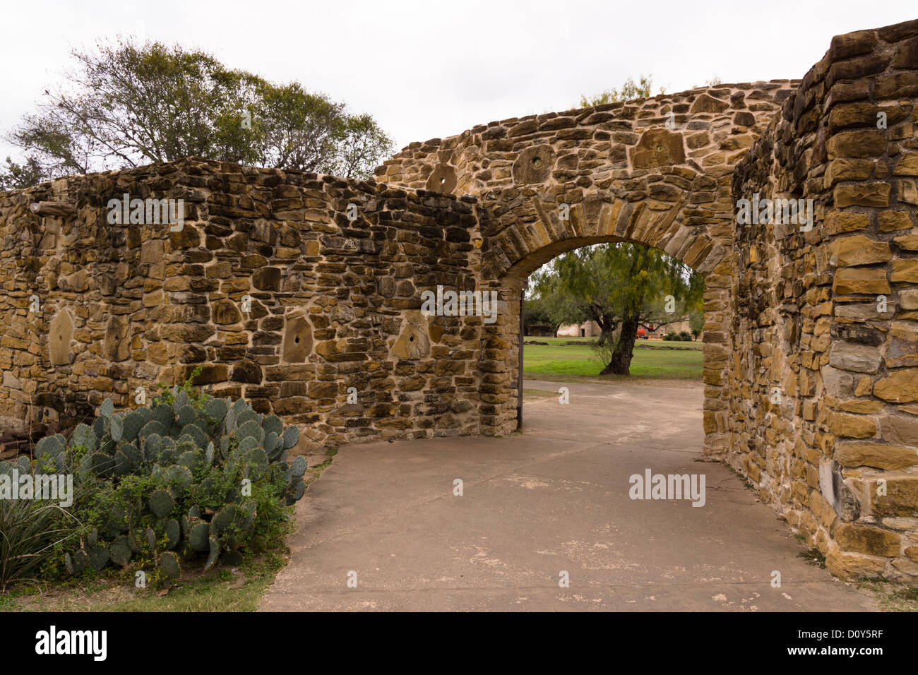 Entrée de la Mission de San Jose", à San Antonio, Texas Banque D'Images