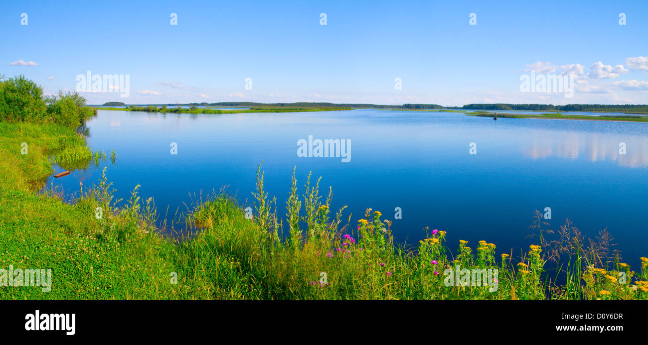 Beau paysage de l'eau en été Banque D'Images