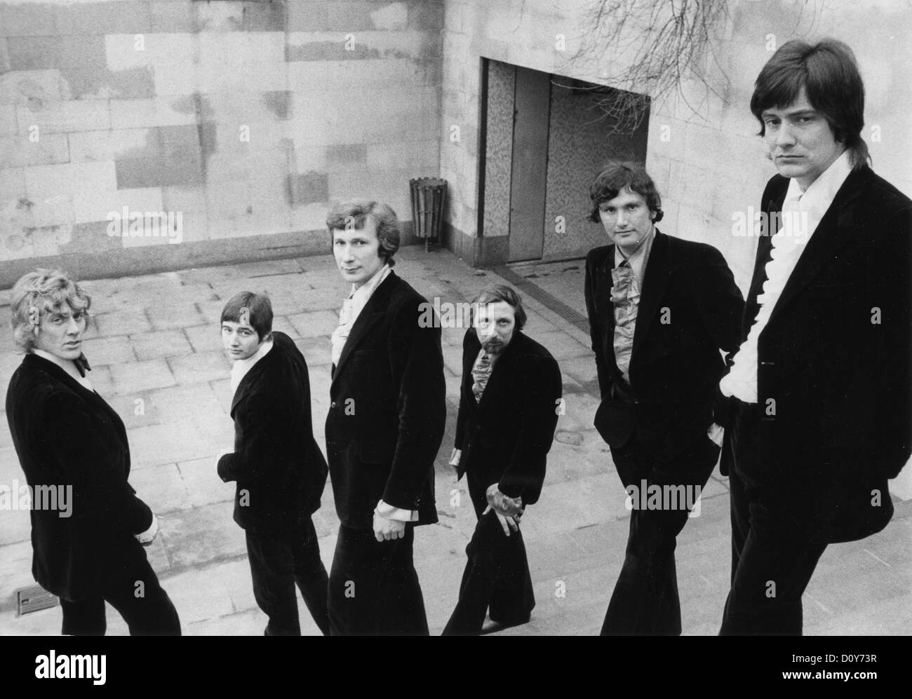 Photo de promotion CONSORTIUM groupe pop britannique vers 1985 Banque D'Images