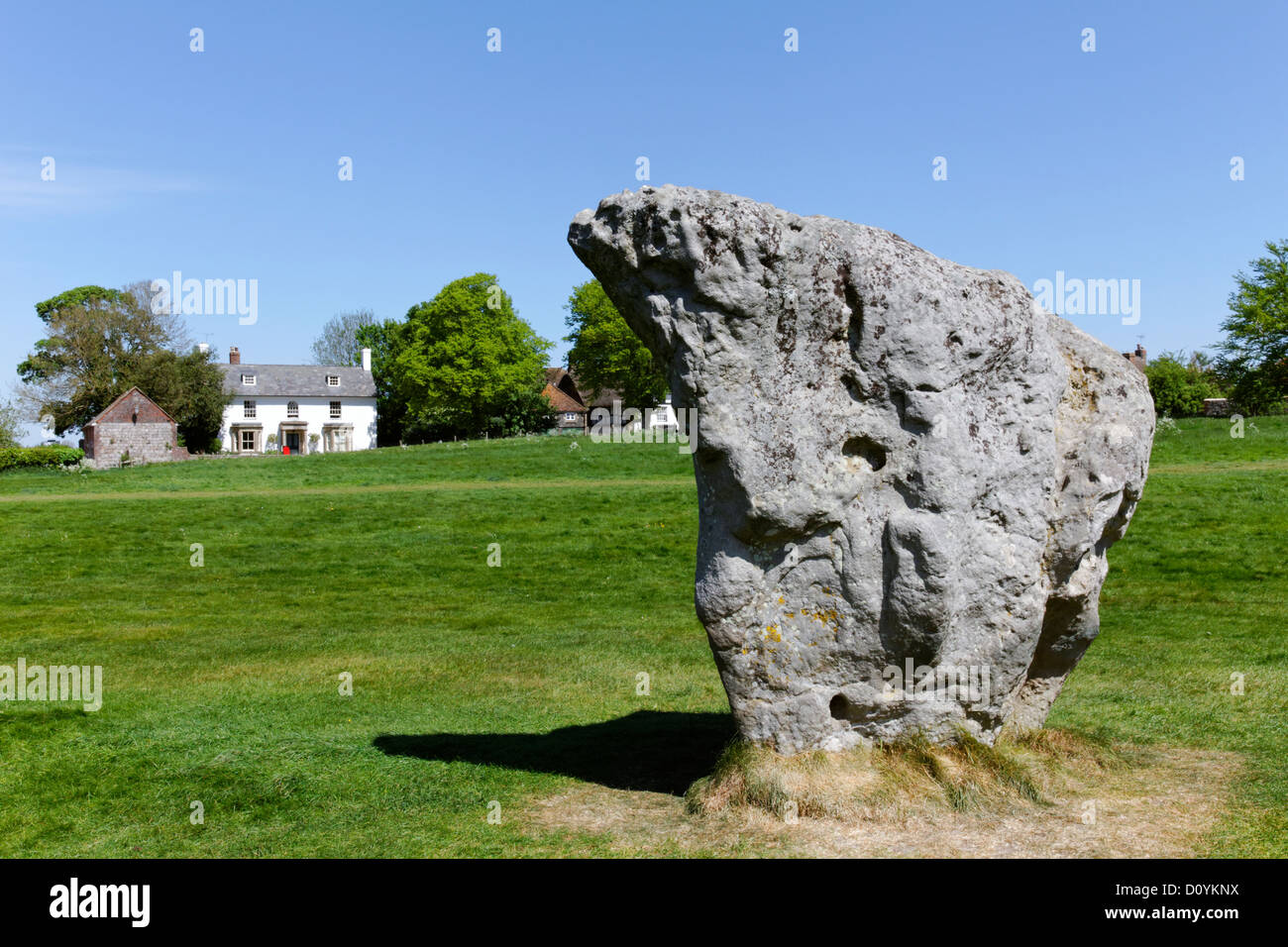 Pierre néolithique dans l'anneau d'Avebury, Avebury, dans le Wiltshire, Angleterre Banque D'Images