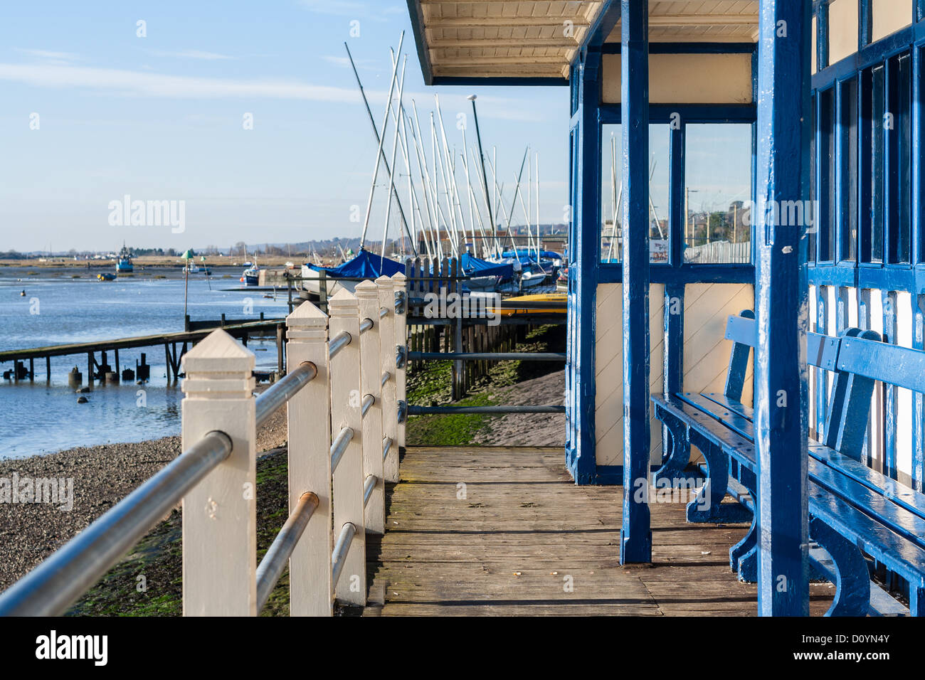 Les sièges à Leigh on sea Essex Banque D'Images