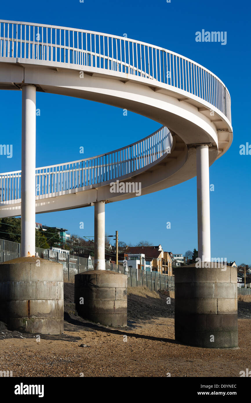 Passerelle publique à Leigh on sea, Essex. Banque D'Images