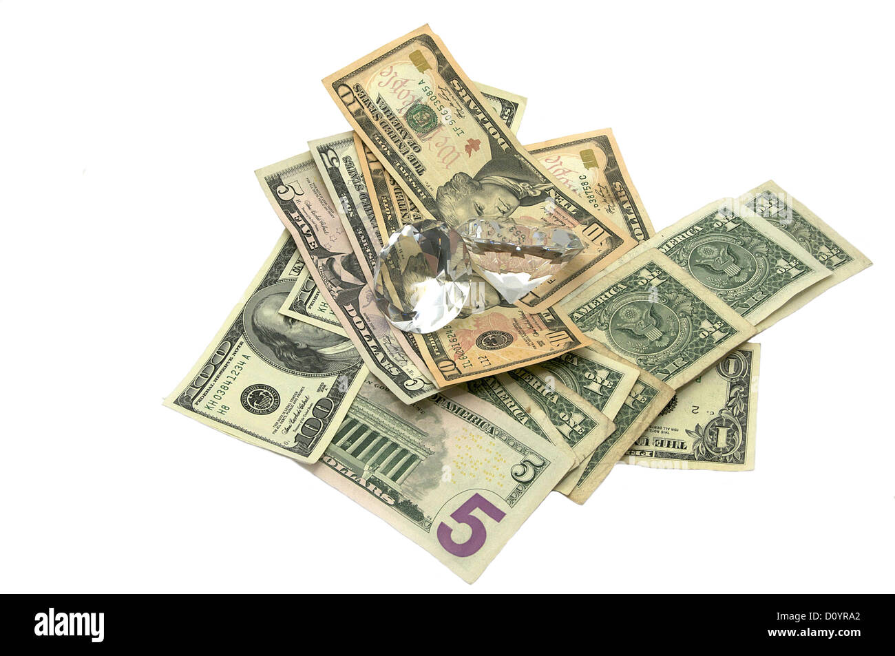 Dollar et pierres Banque D'Images