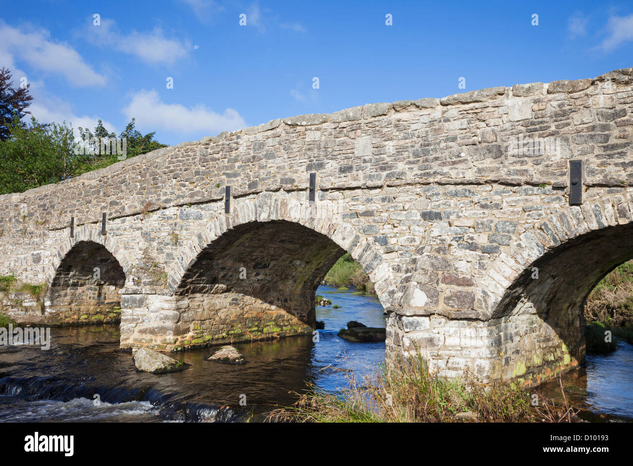 L'Angleterre, Devon, Dartmoor, pont de pierre, à deux ponts Banque D'Images
