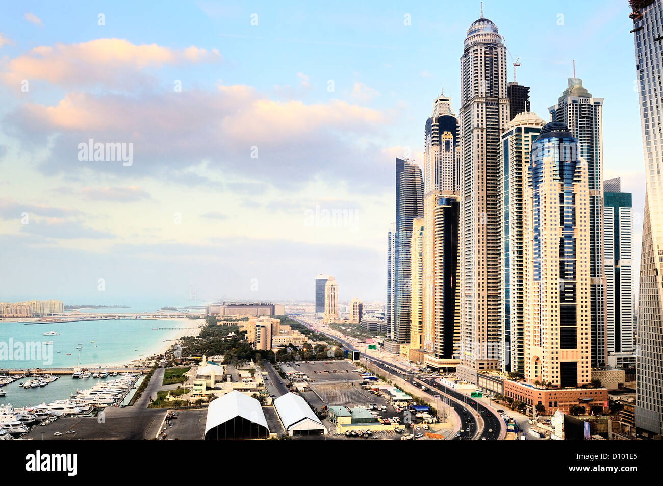 La ville de Dubaï, le quartier du port de plaisance, des Arabes Unis Banque D'Images