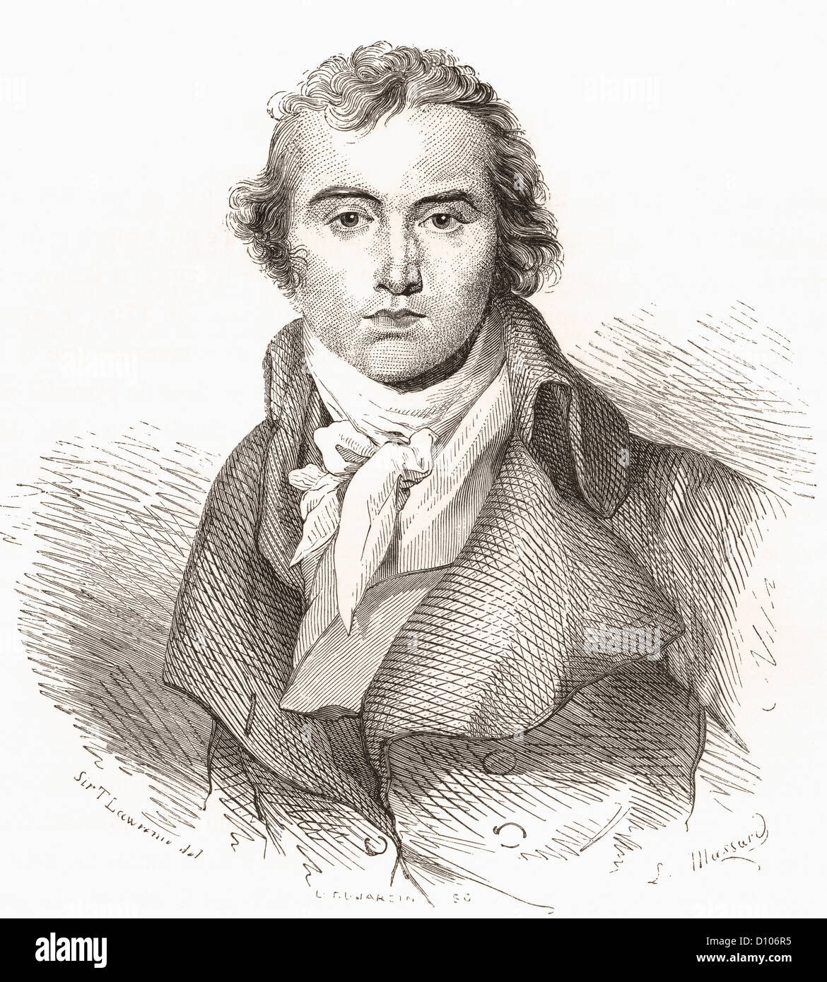 Sir Thomas Lawrence, 1769 - 1830. Leading English artiste et peintre portraitiste, président de l'Académie Royale. Banque D'Images