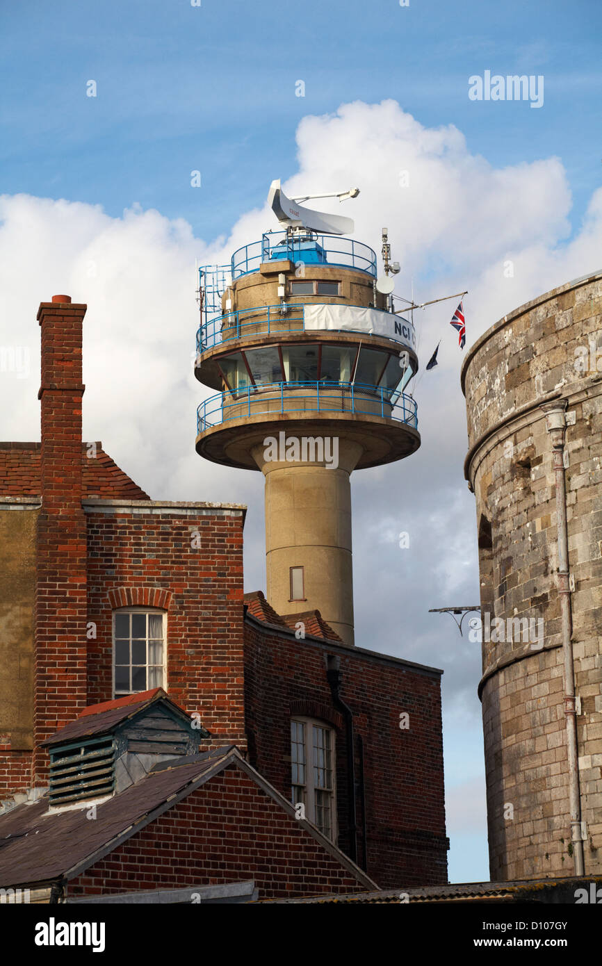 Tour de garde-côtes à Calshot, Hampshire en Novembre Banque D'Images