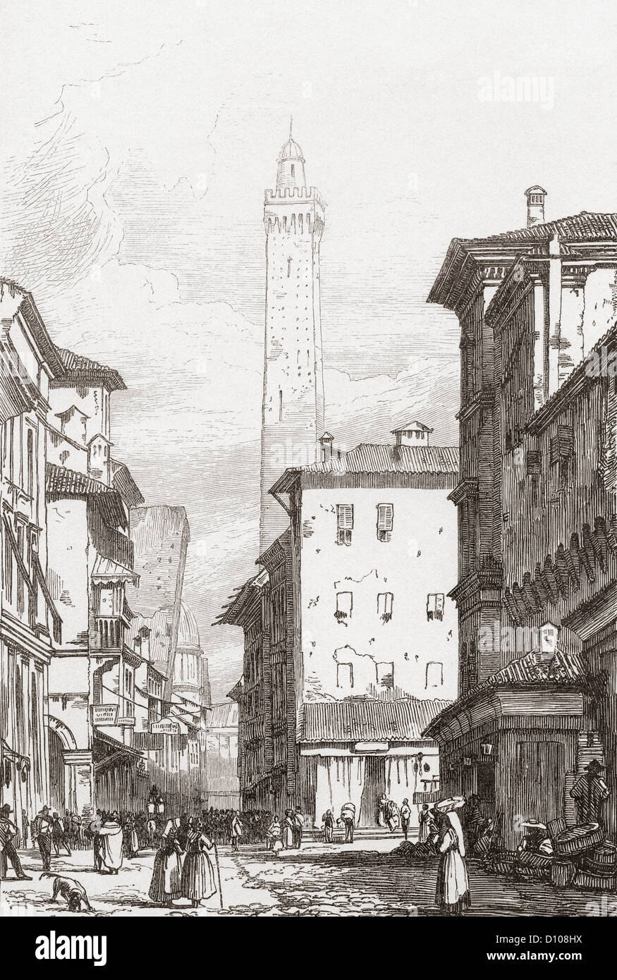 Bologne, Italie du Nord au début du 19e siècle. Banque D'Images