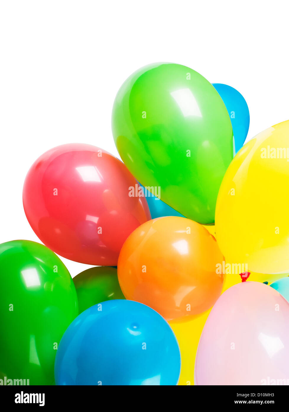 Ballons couleur isolé sur blanc. Clipping Path Banque D'Images
